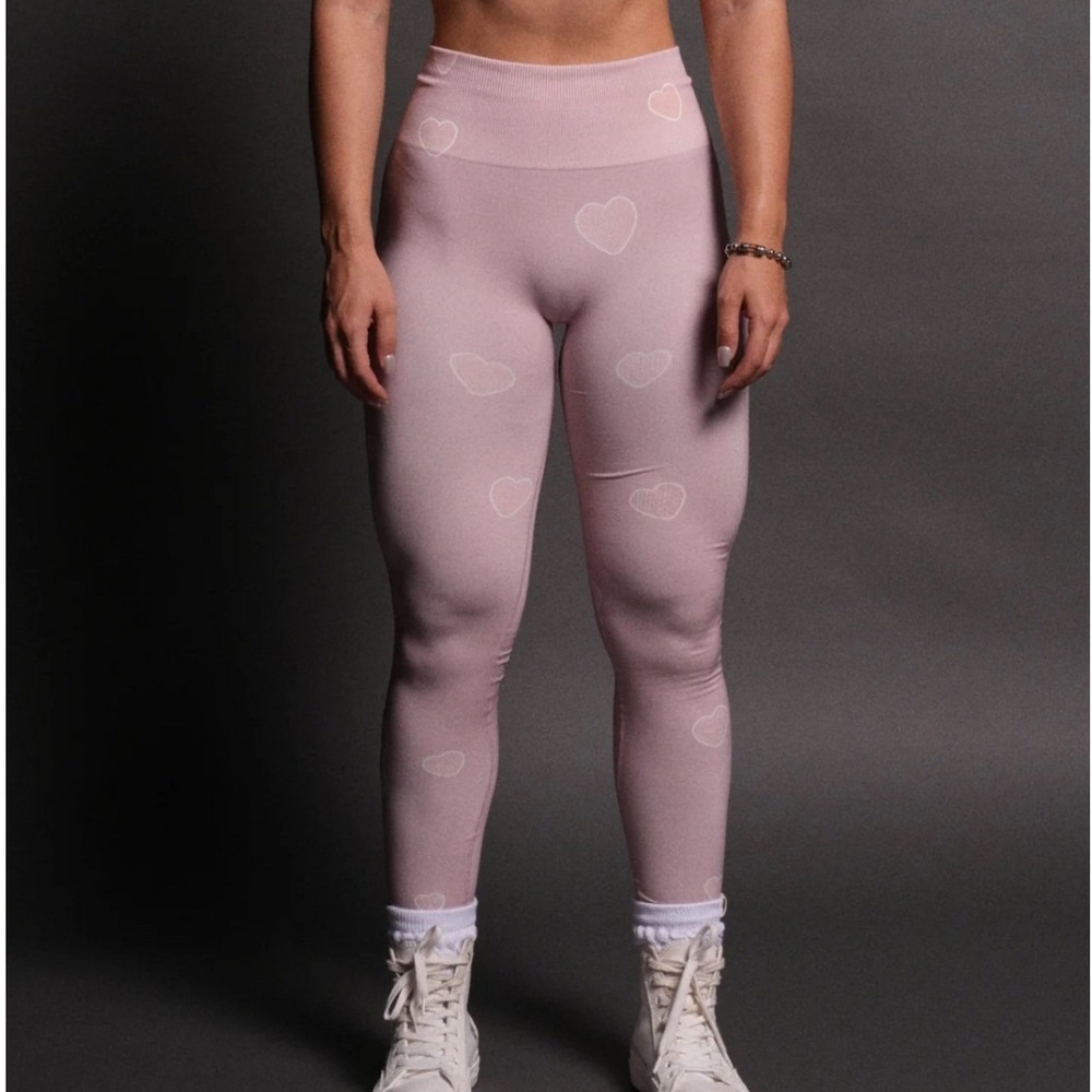 Darc Sport Her Energy Everson Huxley Scrunch Leggings, Blush Pink Heart, Medium
